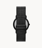 Horizont Black Steel Mesh Dual Time Watch SKW6538