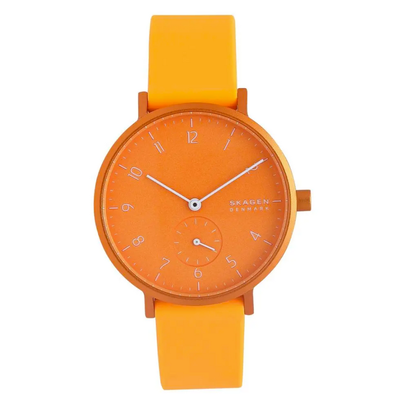 Womens Aaren Orange Dial Analogue Watch - SKW2821