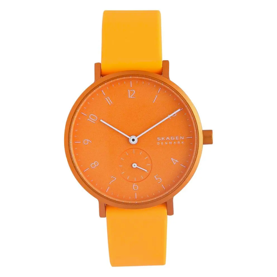 Womens Aaren Orange Dial Analogue Watch - SKW2821