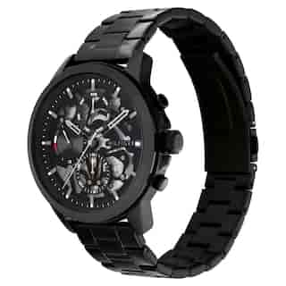 Tommy hilfiger round analog black dial men's watch Clearance