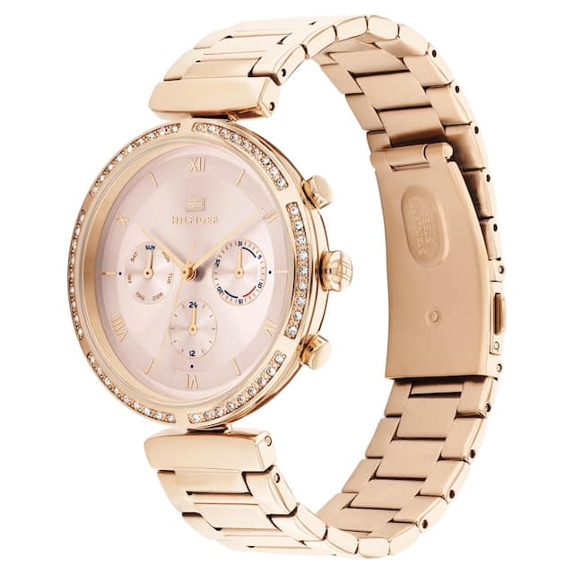 Tommy Hilfiger Pink Dial Stainless Steel Strap Watch 1782391 - KRISHNA WATCH COMPANY