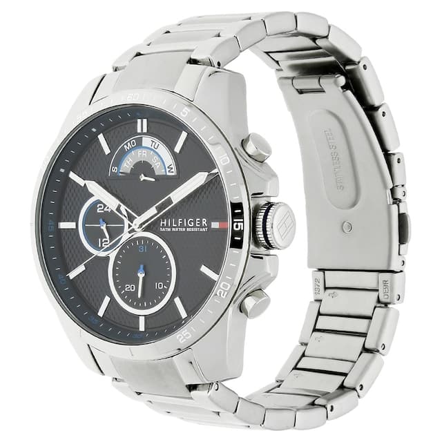 Tommy Hilfiger Blue Dial Silver Stainless Steel Strap Watch 1791348