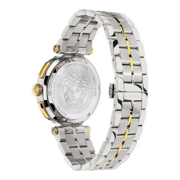 VERSACE Womens 36 mm Versace Essential Black Dial Stainless Steel Analogue Watch - VEK400621