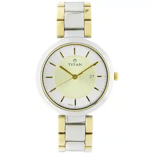 Titan Workwear Watch with Bicolour Dial & Stainless Steel Strap NN2480BM02 / 2480BM02 - KRISHNA WATCH COMPANY