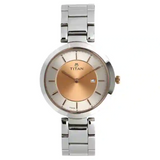 Titan Workwear Watch with Rose Gold Dial & Stainless Steel Strap 2480KM01