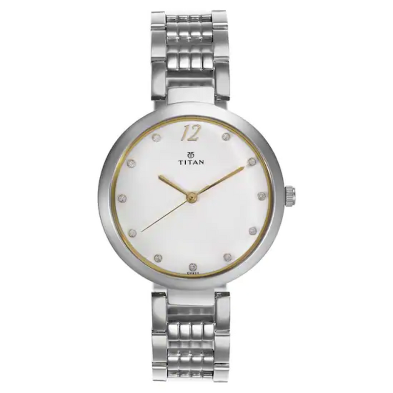 Titan Sparkle White Dial Analog Watch for Women NN2480SM09 (DH624) - KRISHNA WATCH COMPANY