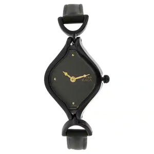 Titan Raga Black Dial Black Leather Strap Watch NN2531NL01 (DD709) - KRISHNA WATCH COMPANY