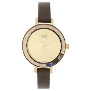 Titan Raga Viva Rose Gold Dial Leather Strap Watch NN2575WL01 (DG579) - KRISHNA WATCH COMPANY