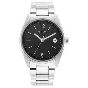 Neo Black Dial Analog with Date Watch for Men 1729SM08 / NR1729SM08 - KRISHNA WATCH COMPANY