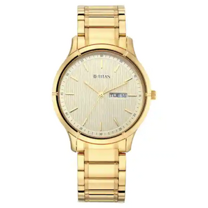 Titan Lagan - Yellow Dial Metal Strap - 1775YM02 - KRISHNA WATCH COMPANY