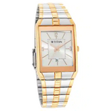 Titan Karishma Silver Dial Brass Strap Watch 9151KM01 / NS9151KM01