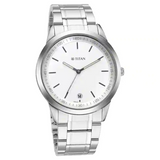 Titan Workwear Watch with White Dial & Metal Strap 1806SM03 (DK825)