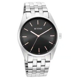 Titan Workwear Black Dial Stainless Steel Strap Watch - NS1866SM01
