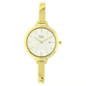 Titan Raga Viva Champagne Dial Metal Strap Watch 2578YM01 - KRISHNA WATCH COMPANY
