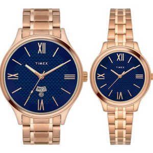 TIMEX ANALOG BLUE DIAL PAIRS WATCH-TW00PR284 - KRISHNA WATCH COMPANY