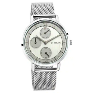 Titan Workwear Watch with Silver Dial Metal Strap 2652SM01 (DK719) - KRISHNA WATCH COMPANY