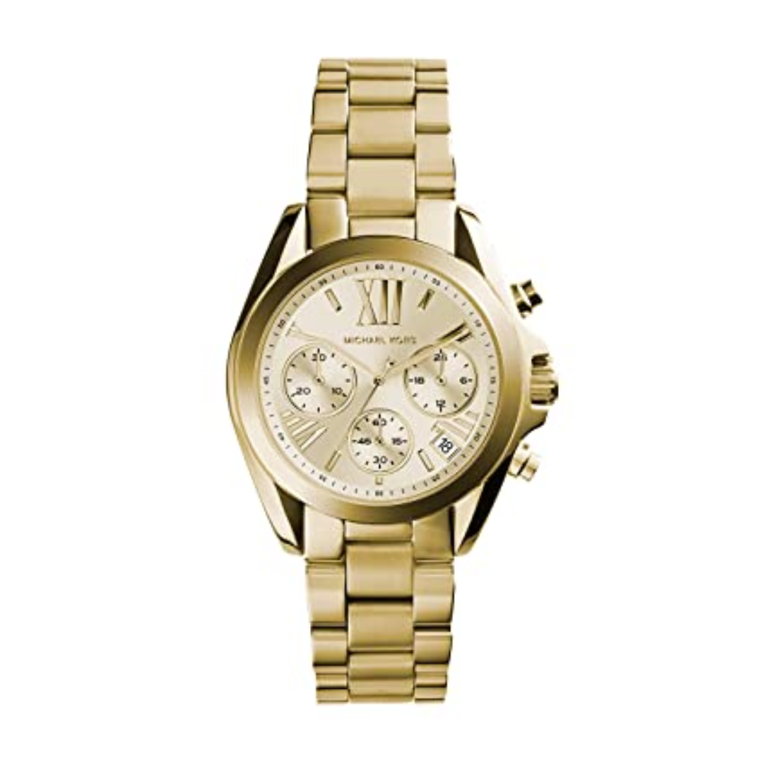 Michael Kors Mini Bradshaw Analog Gold Dial Watch - MK5798