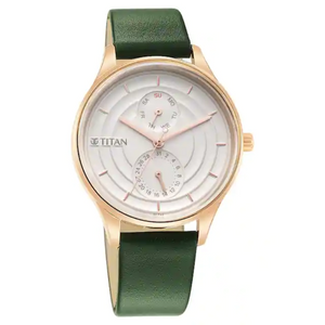 Titan Neo Workdays Silver Dial Quartz Multifunction Leather Strap watch for Women NS2670WL05 / 2670WL05 - KRISHNA WATCH COMPANY