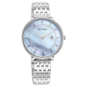 Titan Workwear Blue Dial Analog with Date Watch for Women 2673SM01 - KRISHNA WATCH COMPANY