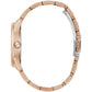 GUESS Womens 18 mm Emblem Rose Gold Dial Stainless Steel Analog Watch - GW0485L2