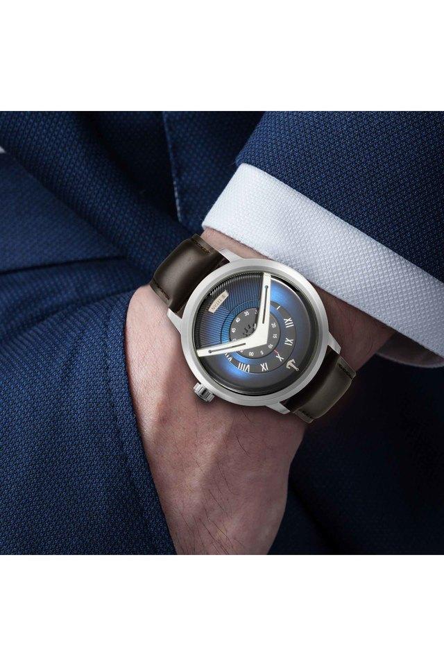 Titan Maritime Watch with Blue Dial & Leather Strap 1828SL01