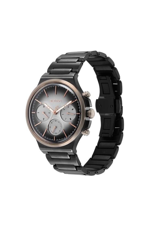 Titan Quartet Grey Dial Stainless Steel Strap Watch 1883KM01 / NS1883KM01