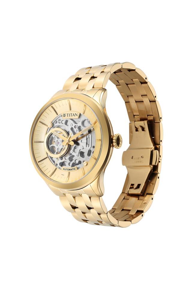 TITAN Metal Mechanicals Blue Dial Stainless Steel Strap Watch - 90140YM01 - KRISHNA WATCH COMPANY