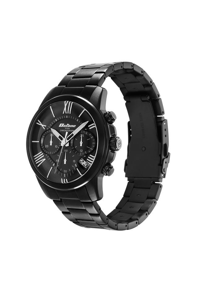 TITAN Octane Classic Sporty Black Dial Stainless Steel Strap Watch 90152NM01