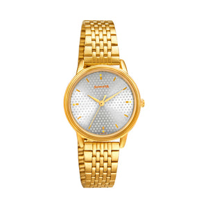Gold Edit With Silver Dial Stainless Steel Strap Watch NR8175YM01 - KRISHNA WATCH COMPANY