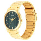 Utsav Green Dial Stainless Steel Strap Watch 99701YM03