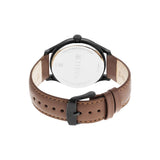 TITAN Workwear Black Dial Leather Strap Watch 1865NL01