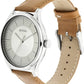 Titan Workwear Watch with Silver Dial & Leather Strap 1802SL07