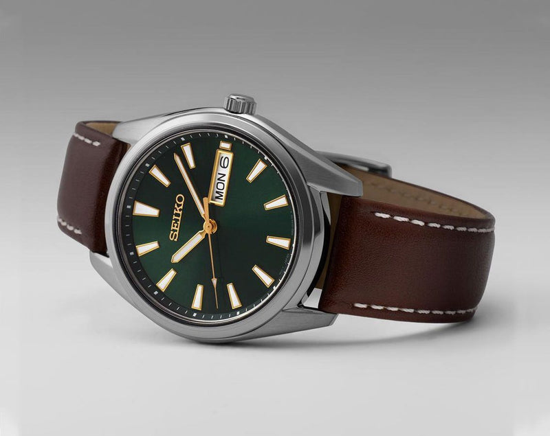 Seiko Dress Analog Green Dial Men's Watch - SUR449P1 - KRISHNA WATCH COMPANY
