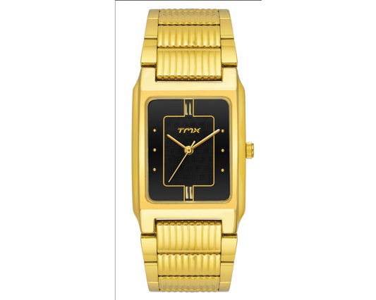 Traditional Black Dial Rectangular Bracelet Watch TM000CT00T