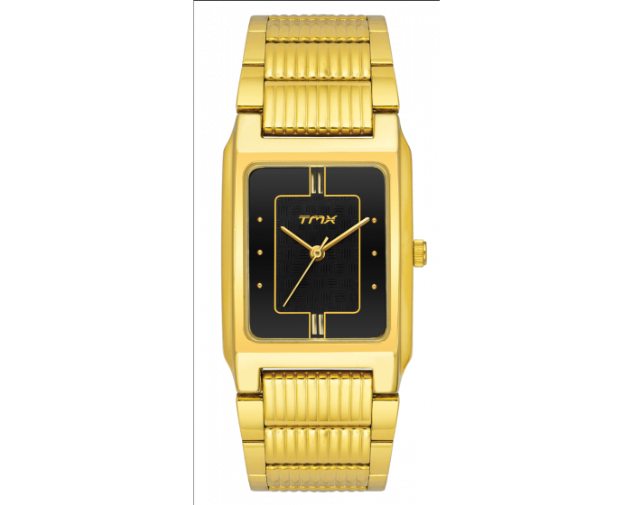 Traditional Black Dial Rectangular Bracelet Watch TM000CT00T