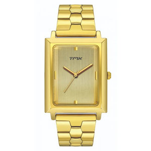 Golden Dial Rectangular Case Watch TM0TG7404 - KRISHNA WATCH COMPANY