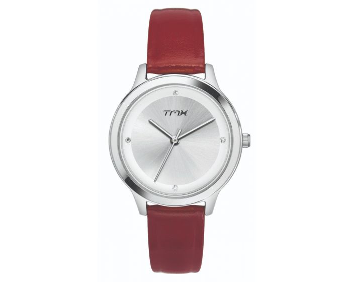 Stylish Silver Dial Watch With Crystals TM0TL10102