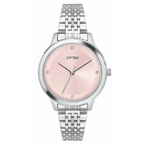 Stylish Pink Dial Watch With Crystals TM0TL10106 - KRISHNA WATCH COMPANY
