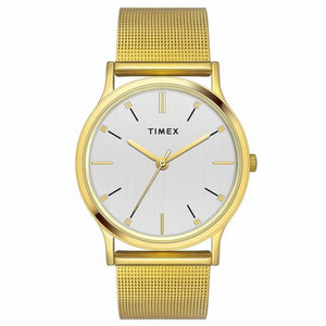 TIMEX CLASSICS COLLECTION PREMIUM QUALITY MEN'S ANALOG SILVER DIAL COLOURED QUARTZ WATCH, ROUND DIAL WITH 39MM CASE WIDTH - TW000R454 - KRISHNA WATCH COMPANY