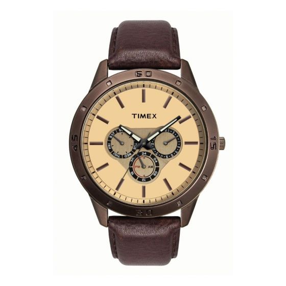 TIMEX ANALOG BROWN DIAL MEN'S WATCH - TW000U915