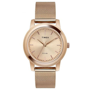 TIMEX ANALOG ROSE GOLD DIAL WOMEN'S WATCH - TW000W111 - KRISHNA WATCH COMPANY