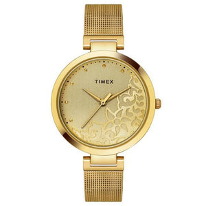 TIMEX ANALOG CHAMPAGNE DIAL WOMEN WATCH-TW000X235 - KRISHNA WATCH COMPANY