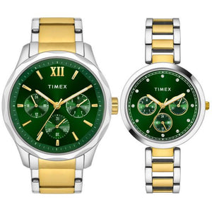 TIMEX ANALOG GREEN DIAL PAIRS WATCH-TW00PR278 - KRISHNA WATCH COMPANY