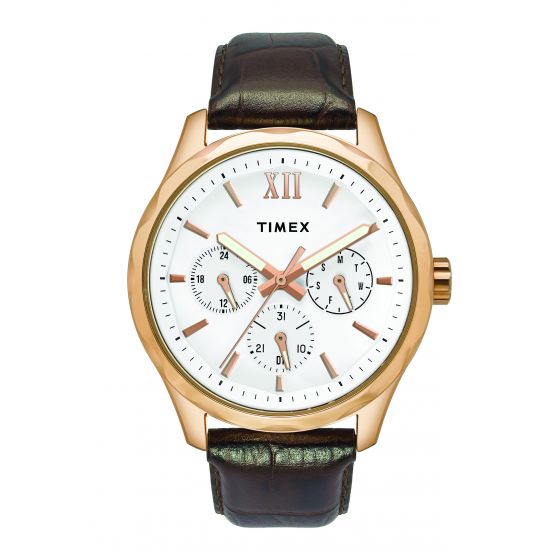 TIMEX ANALOG WHITE DIAL MEN'S WATCH - TW0TG7600