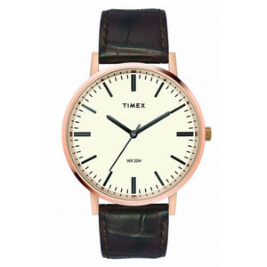 TIMEX CLASSICS MEN'S BEIGE DIAL ROUND CASE 3 HANDS FUNCTION WATCH -TW0TG8002 - KRISHNA WATCH COMPANY