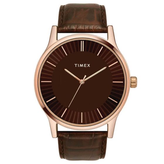 TIMEX MEN'S SLEEK FORMAL WATCH WITH BLACK DIAL - TW0TG8300