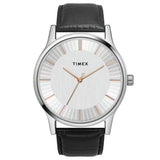 TIMEX MEN'S SLEEK FORMAL WATCH WITH SILVER DIAL - TW0TG8301