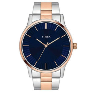 TIMEX SLEEK BLUE DIAL WATCH WITH TWO-TONE BRACELET -TW0TG8303 - KRISHNA WATCH COMPANY