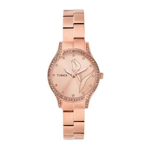 TIMEX EMPERA WOMEN'S ROSE GOLD DIAL ROUND CASE 3 HANDS FUNCTION WATCH -TW0TL9503 - KRISHNA WATCH COMPANY