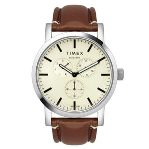 TIMEX ANALOG BEIGE DIAL MEN'S WATCH-TWEG16608 - KRISHNA WATCH COMPANY